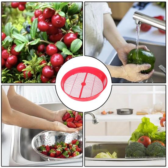 Сито для еды с черникой, дуршлаг, лоток для очистки, сливная корзина для овощей и ягод, кухонный инструмент для чистки фруктов и овощей для кондитерской