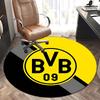 BVB, Боруссия Дортмунд Коврик под стул Круглый ковер Офисный ковер, Нескользящий, Подходит для гостиных, Декор спален.1205006a