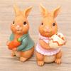 2 шт. кролик, животное, пасхальное украшение, стоящая статуя кролика на открытом воздухе, небольшой садовый кролик, украшение для двора, кролик, украшения, декоративная садовая статуя