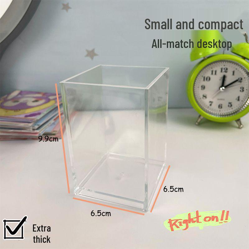 Прозрачный акриловый органайзер для косметики с пятью отделениями и ромбовидным узором