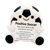 Pocket Sized Inspirational Gift for Athletes Knitted Positive Sports Ball Plush Emotional Support Doll with Hand Woven Encouraging Words Encouragement