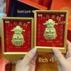 999 Pure Gold God of Wealth Business Gift Set – Home Collectible Ornament