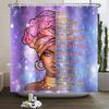 African American Woman Shower Curtain Sexy Black Girl Lady Inspirational Queen Abstract Boho Waterproof Bathroom Shower Curtain
