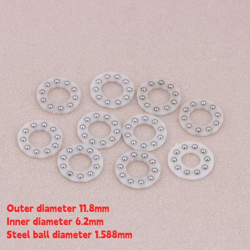 10Pcs Mini Bearing Steel Ball Thrust Plastic Rubber Support Bearing For Folding Knife Tool Accessories