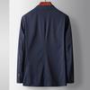 Men's Casual Suit Spring and Summer Thin Non-ironing Single-west Solid Color Light Luxury Milk Silk Middle-aged and Young People Convenient Jacket