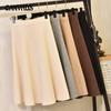 Autumn and Winter Women's High-waisted Umbrella Skirt Elastic New Knitted Half-body Skirt Medium-length Thickened Solid Color Package Hip A-line Skirt