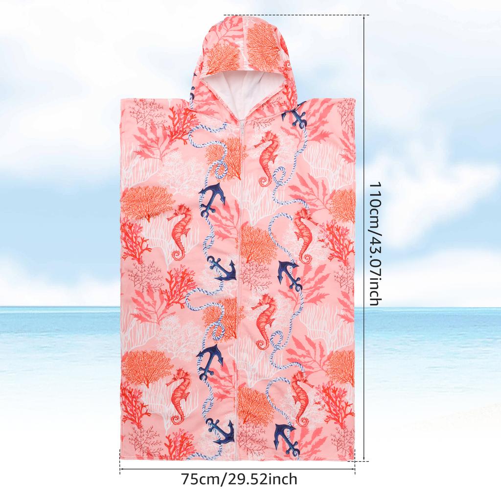 Унисекс Пончо для серфинга Полотенце Пончо Мягкий Микрофибровый Халат Пончо Халат Быстросохнущее Полотенце Толстовка Полотенце для плавания Пляжное пончо для взрослых