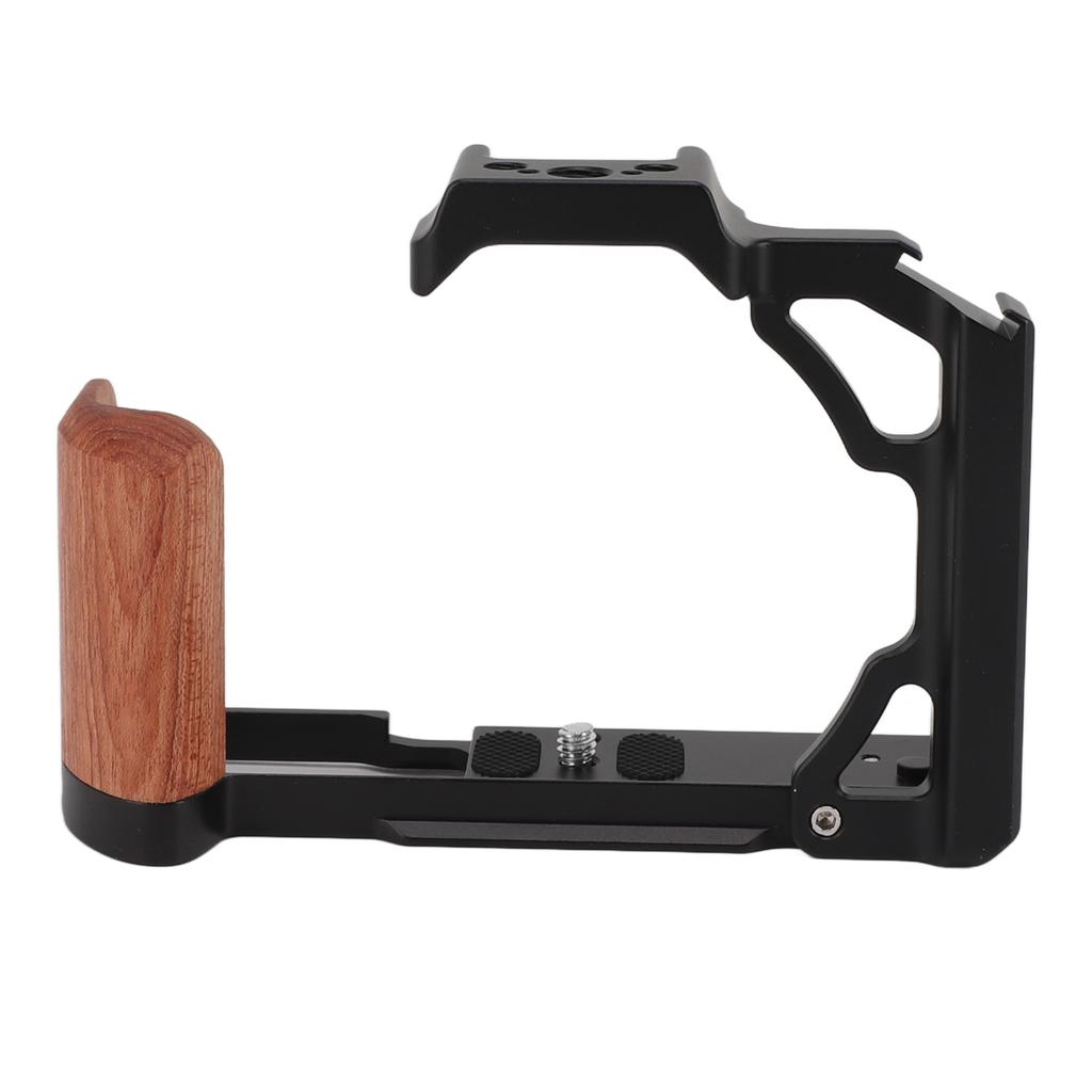 Camera Cage with Wood Handle Anodized Anti Slip Easy To Install Camera Video Cage for Nikon ZFC