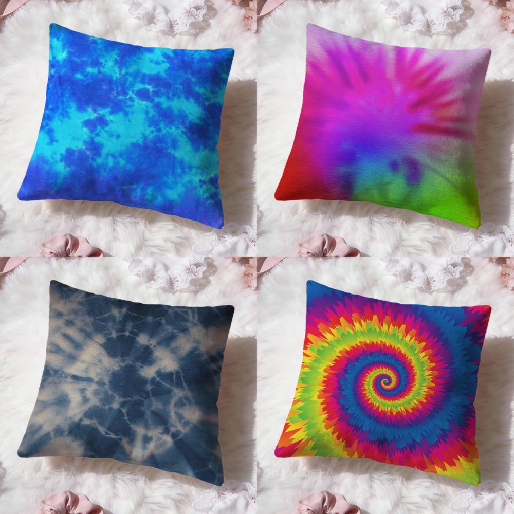 Tiedye Cushion Cover Premium Comfort Reversible Pillow Cove Two in One Design for Any Room Car Interior
