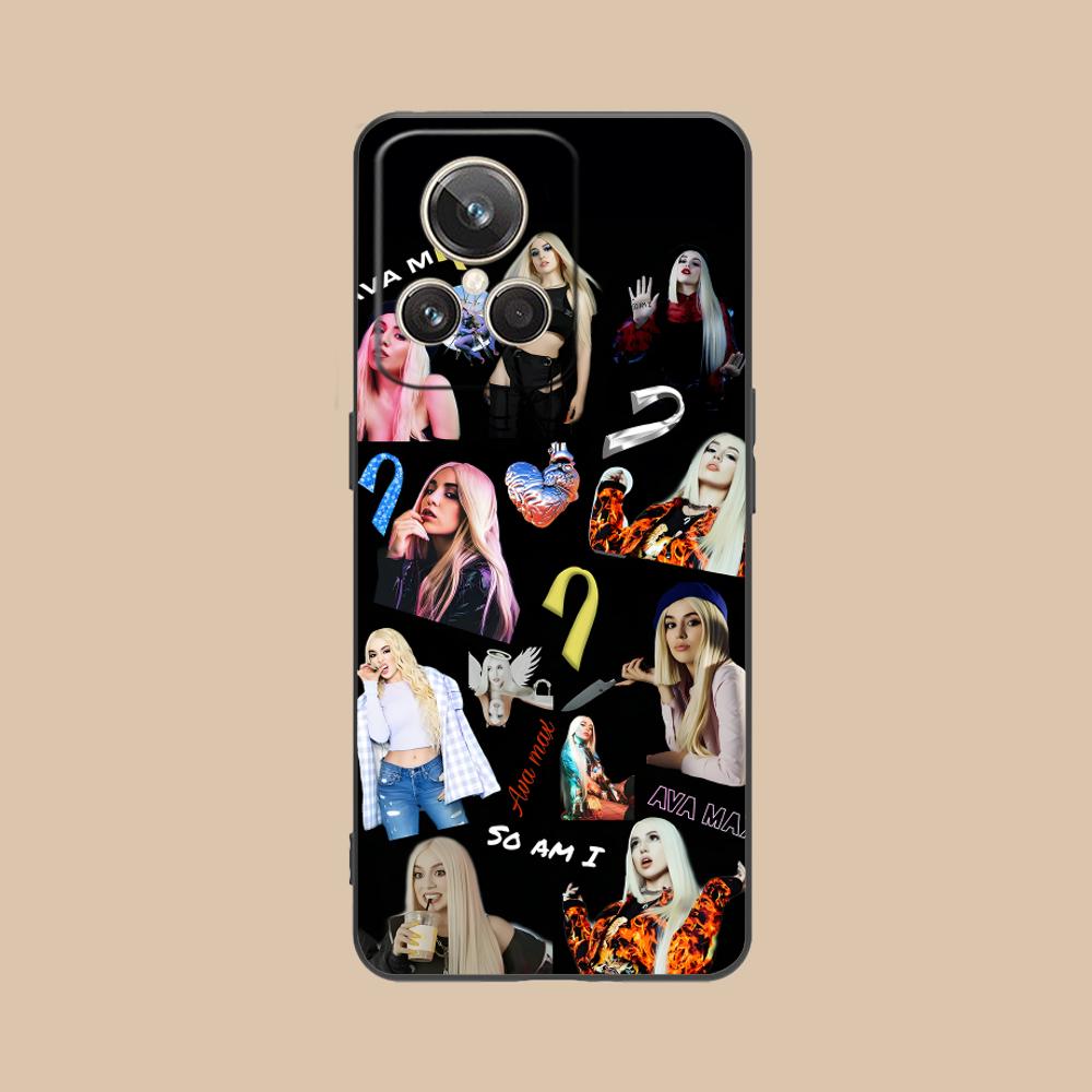 Модный матовый чехол из ТПУ Ava Max для мобильного телефона Realme GT 8 Neo Pro C75 73 71 C67 65 C55 53 C35 31 C20 15 Цветная крышка