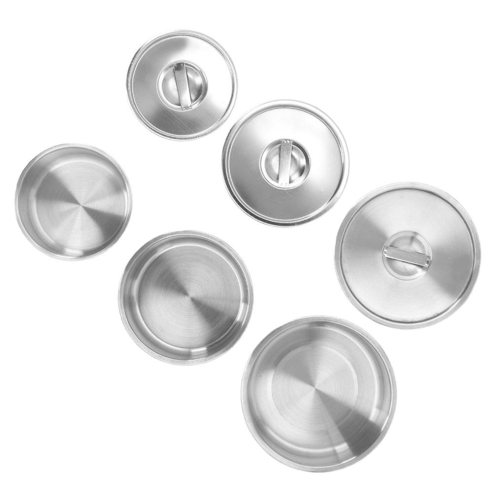 3Pcs Rustless Steel Metal Bowl Round Deep Bowl Food Container Steaming Dish  Kitchen Cooking