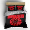 Soundgarden Red Spiral Design Bedding Duvet Cover Set Duvet Cover Pillowcases  (1*Duvet Cover 2*Pillowcases, without duvet insert)