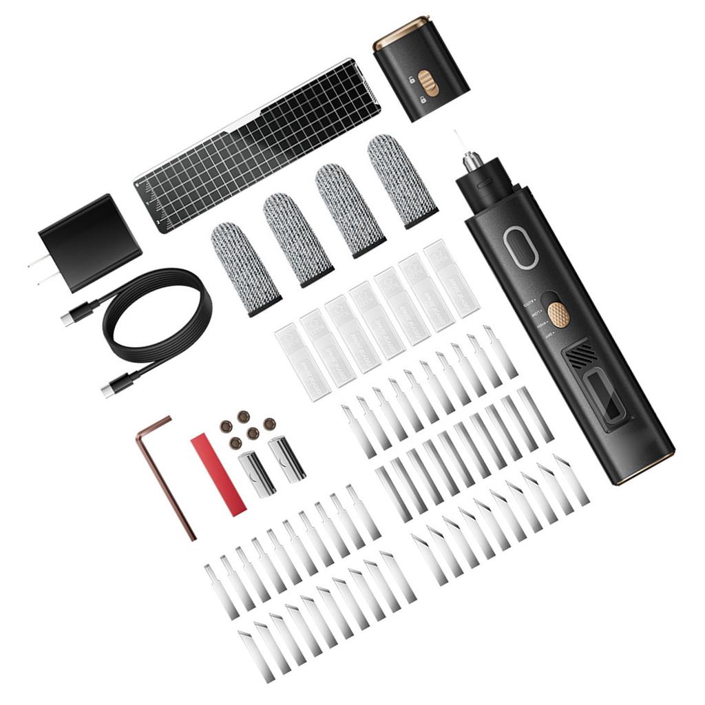 Ultrasonic Cutter 40kHz High Portable Handheld Ultrasonic Cutting Tool with 50 Replacement Blades for PCB Circuit Board Plastics Wood