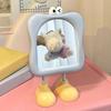 Мультяшное настольное зеркало со стоящими ножками, квадратная рама с глазами, настольное зеркало для макияжа, женское