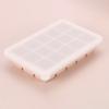 Silicone Ice Cube Tray with Lid 15 Cavity Easy Release Ice Mold for Freezer Large Ice Cubes Maker for Whiskey Cocktails