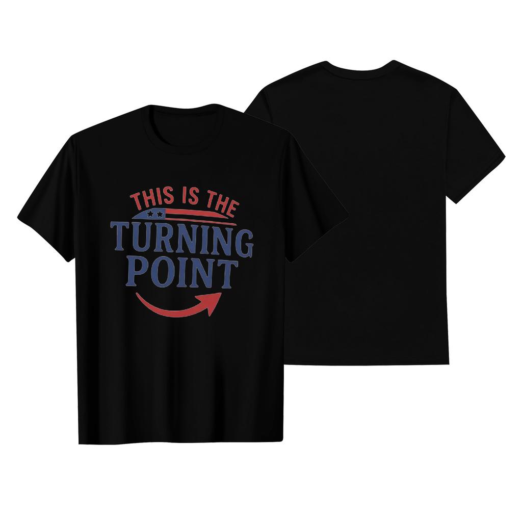 Unisex Round Neck Casual Printed Short-sleeved T-shirt Top