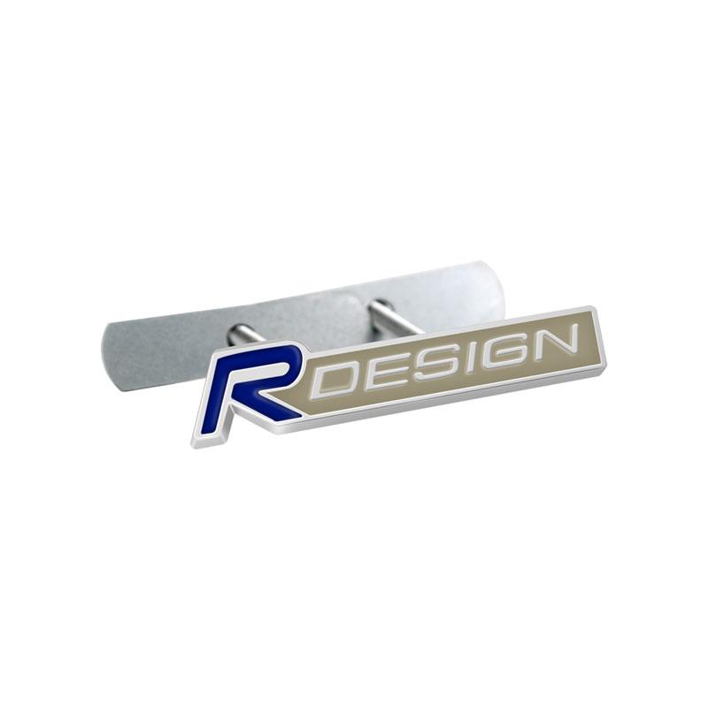 3D наклейка на автомобиль R Design глянцевая черная головка передняя решетка значок металлическая наклейка эмблема для V40 V60 V70 XC40 XC60 XC90 S40 S80 D5