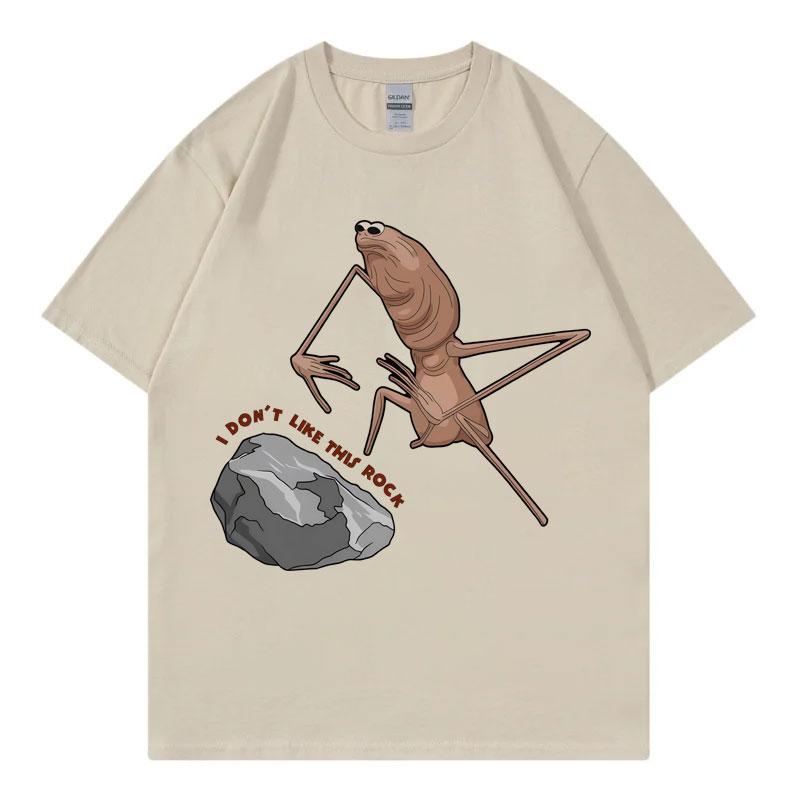 I Dont Like This Rock Marcus The Worm Funny Meme Tshirt Mens Women Casual Short Sleeve Tshirts High Quality Fashion T Shirts