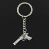 New Fashion Keychain 45x20mm Gun Browning Pistol Pendants DIY Men Jewelry Car Key Chain Ring Holder Souvenir For Gift