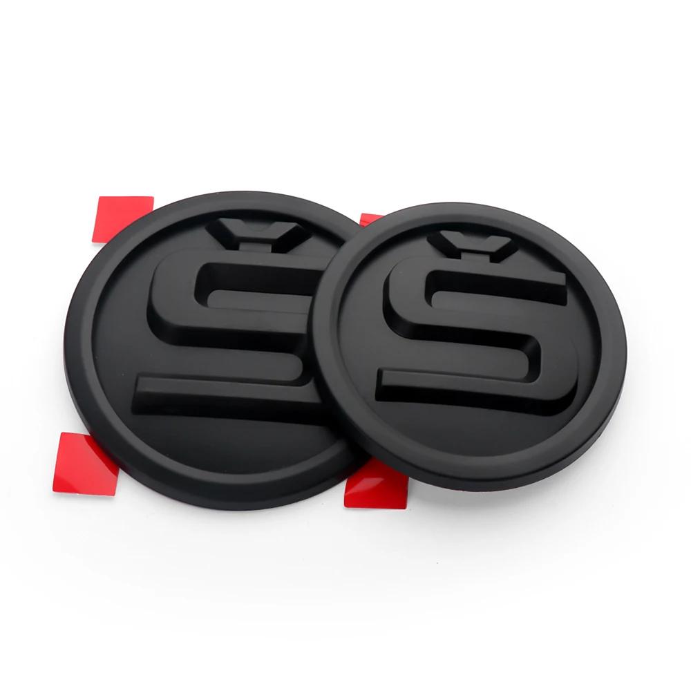 Car Sticker 2pcs 80/90/100mm Car Front Hood Badge Rear Trunk Emblem Sticker for Skoda Rapid Fabia Octavia 2 A7 Yeti Superb 3 A5 