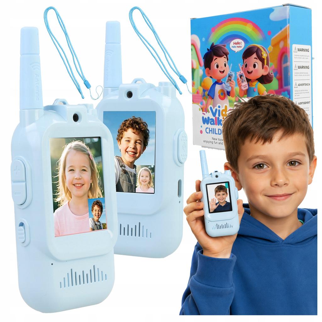 [PACZA] 2x walkie-talkie with video camera wi-fi walkie talkie Blue Z3501