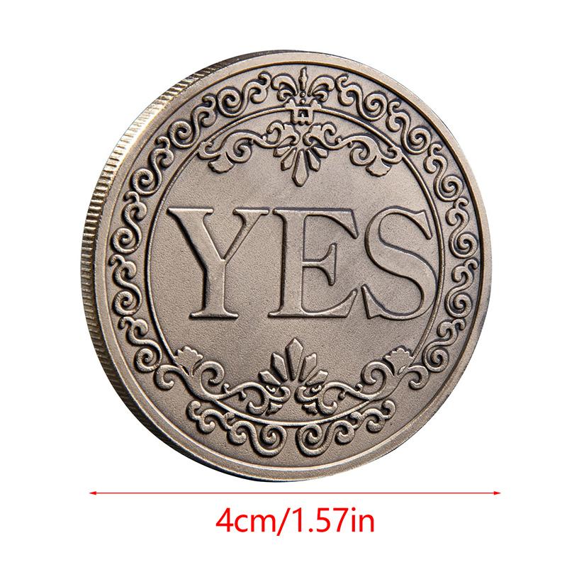 Креативная коллекционная монета из сплава «Да или нет», монета с решением, художественная коллекция, двухсторонняя подарочная памятная золотая монета