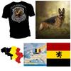 Belgium Police Malinois Dog K-9 Belgian Shepherd MMA Kick Boxing UFC Muay Thai T-Shirt Vintage Badge Retro 3D Print Men Women Short Sleeve Round Neck