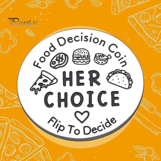 Устройство для принятия решений о еде, флип-монета, двухсторонняя, с прозрачным принтом, милый сюрприз на день Святого Валентина, забавное устройство для принятия решения о еде, флип-решатель