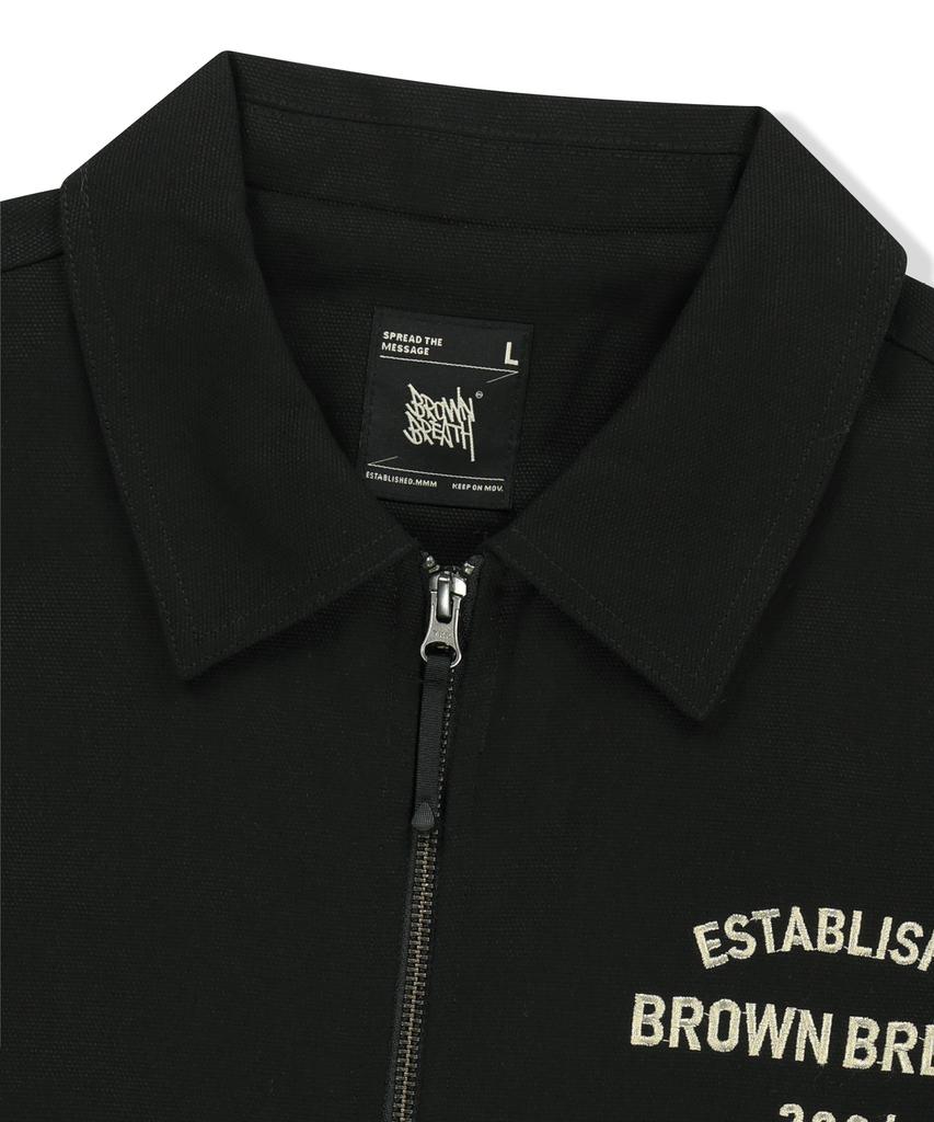 Куртка-бомбер Brownbreath Oxford на молнии - Черная