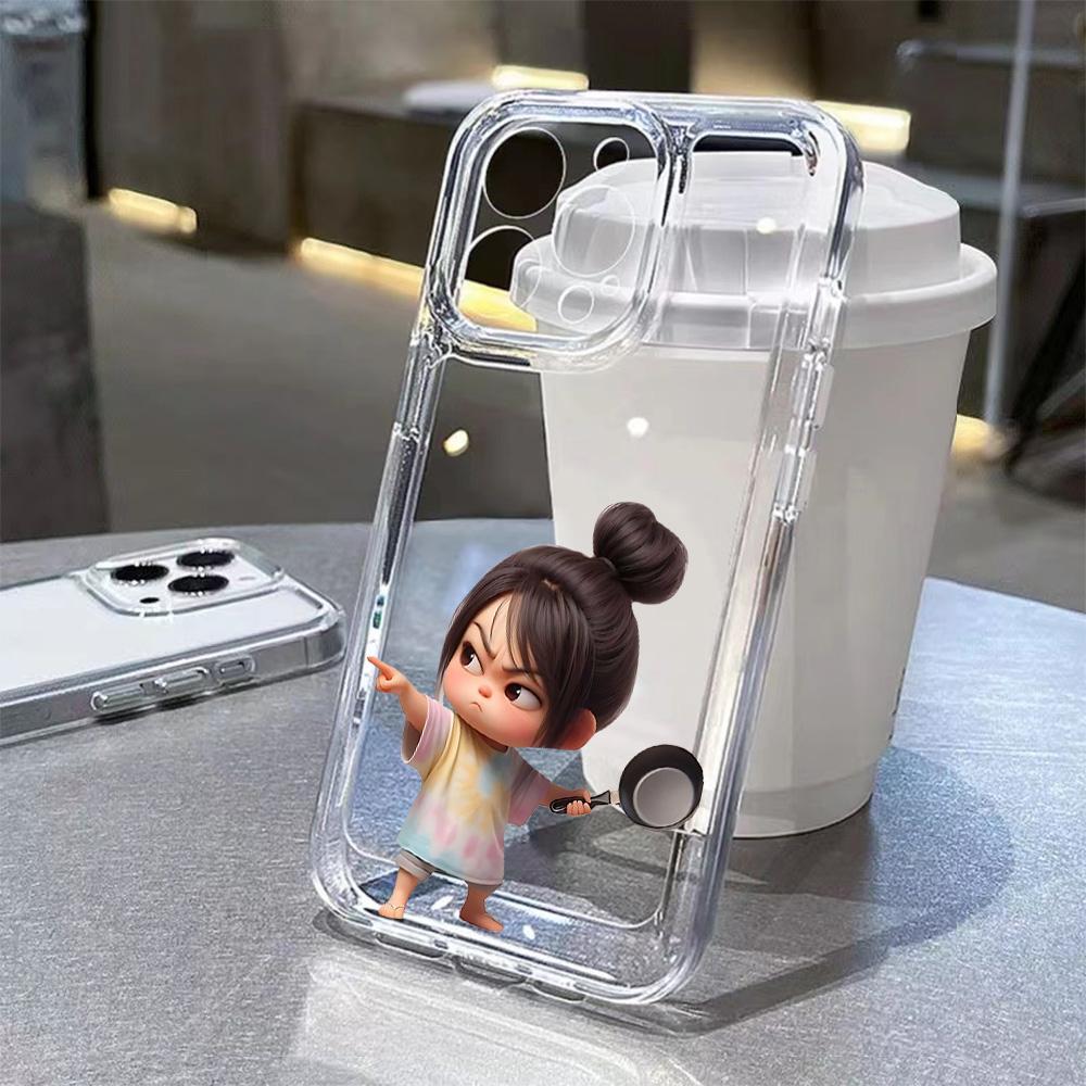 Cartoon Baby Girl Phone Case For Samsung Galaxy S26 S25 S24 S23 S22 S21 S20 FE Note20 Note10 Edge Plus Ultra Lite 5G Clear Cover