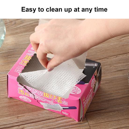 50 шт. Профессиональный сетчатый нетканый чистящий лист для выпадения волос, расческа с подушкой безопасности, чистящий лист для сбора падающих волос, защита от выпадения волос