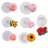 7 шт./набор цветочных силиконовых форм, легко извлекаемых из формы, подходит для самостоятельного изготовления ароматерапевтических свечей, шоколадных конфет и инструментов для выпечки помадки