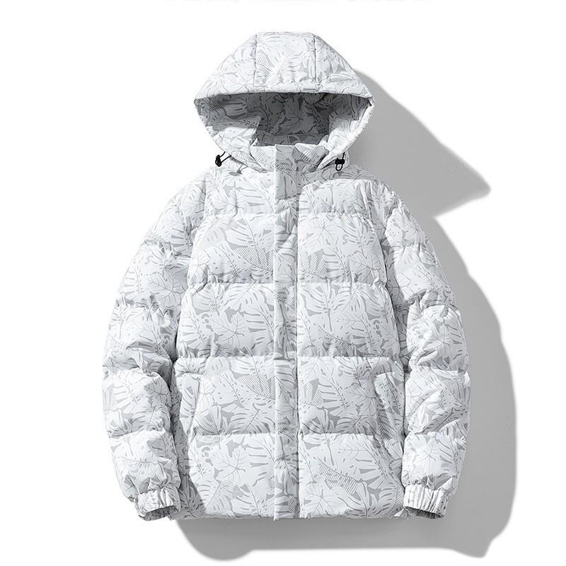 Mens Camo Hooded Puffer Jacket Winter Warm Thick Cotton Coat Teens Casual Loose Fit