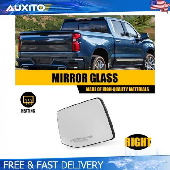 Driver Passenger Heated with Blind Spot Mirror Glass for Silverado Sierra 1/2X