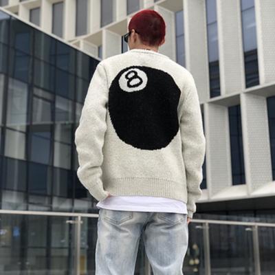 Новый зимний большой вязаный свободный свитер в стиле хип-хоп High Street