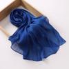 Breathable and Cool Long Scarf Malaysian Shining Imatation Silk Solid Color Scarf Veil Hijab Chiffon Shawl