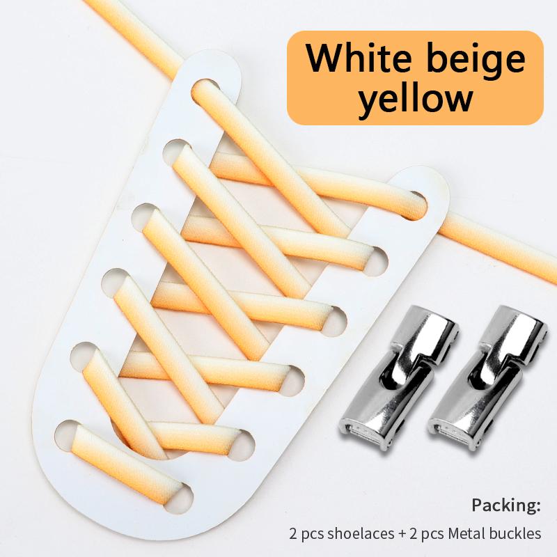 New Gradient Elastic Laces Sneakers Cross Locks Shoelaces Without Ties Kids Adult Sports No Tie Shoe Laces Rubber Bands Shoelace