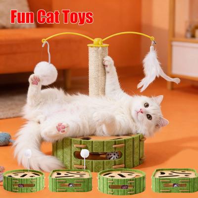 Игрушки , Интерактивная деревянная игрушка-головоломка , Умная кормушка-головоломка для лакомств , Подходит для домашних котят и взрослых кошек