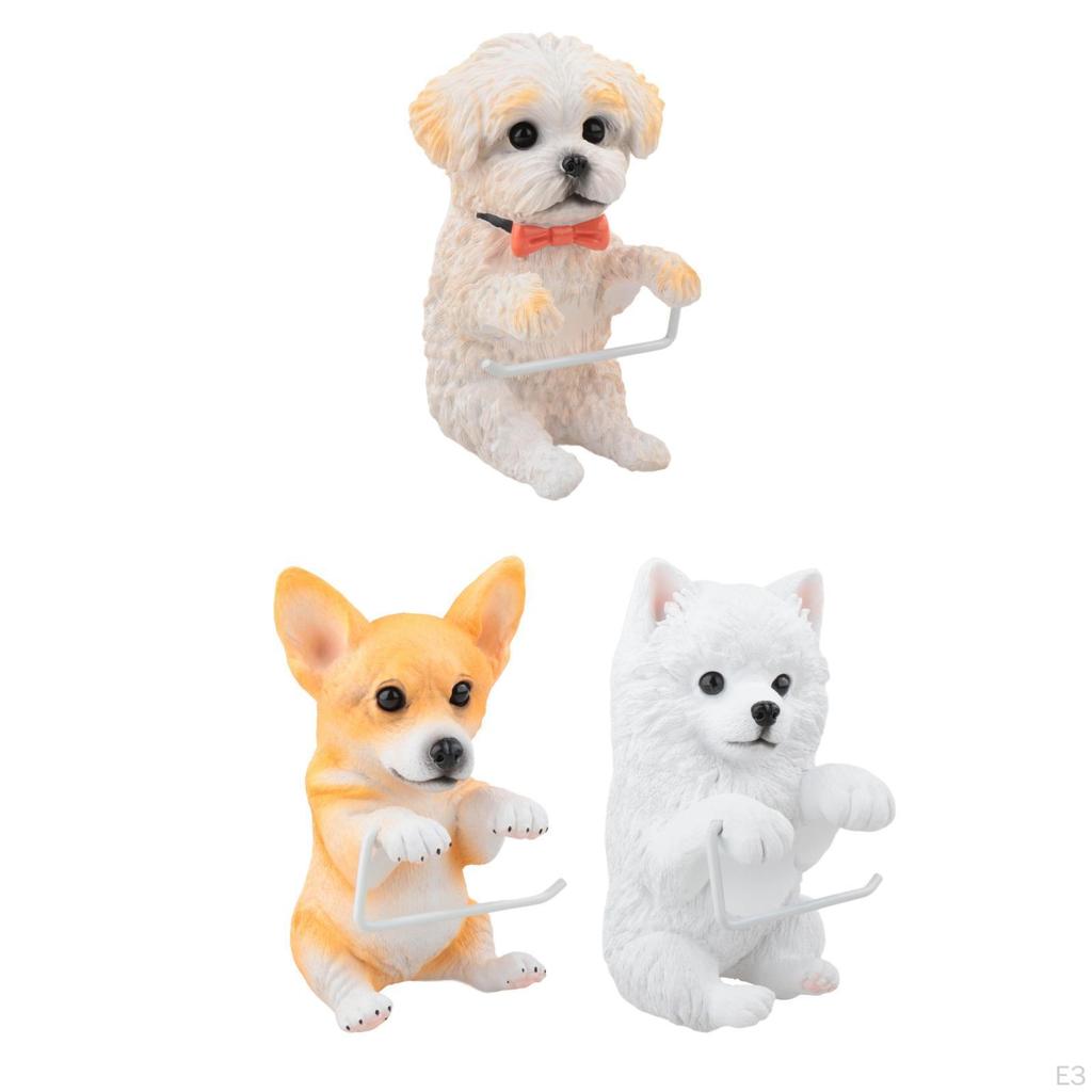 Creative Cartoon Animal Shape Tissue Wall Mounted Rack, Toilet Holder, Resin Paper