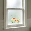 Red Goldfish Design Window Sticker, Transparent Electrostatic Adhesion No Glue Glass Decal for Living Room Bedroom Entrance Hall Home Decor