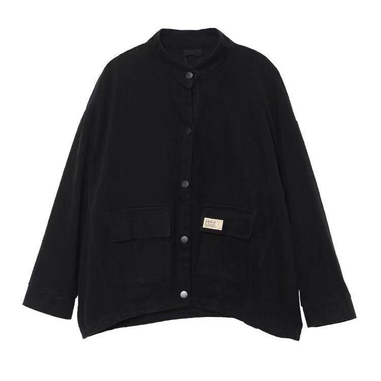 Женский повседневный универсальный свободный кардиган-жакет, осенний, с большим карманом, на пуговицах, джинсовая куртка, большого размера