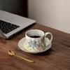 Высококачественная художественная керамическая кофейная чашка с блюдцем - Ретро подарочный набор
