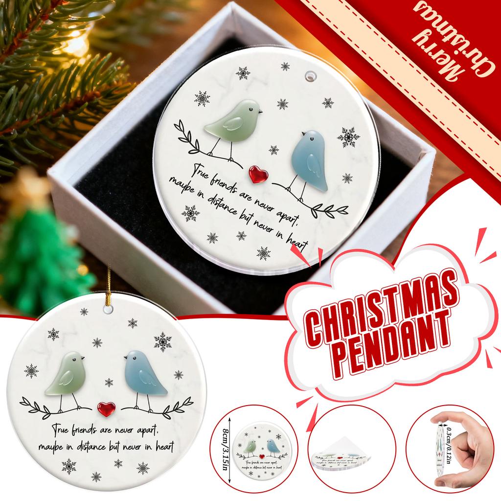 2d Acrylic Heart Shaped Sea Glass Friendship Decor,Friendship Heart Keepsake,Friendship Heart Ornament For Tree Hanging Ornaments,