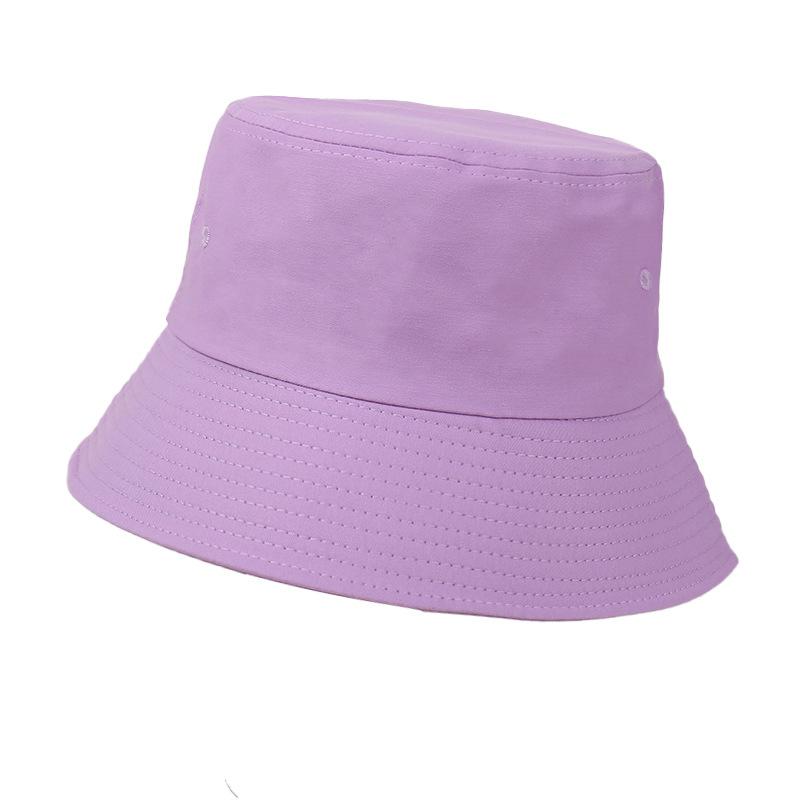 Solid color classic wide-brimmed bucket hat men's sunshade sunscreen windproof basin hat versatile ins face hat
