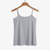 Women's Black 95% Cotton Camisole Vest, Sexy Back, Large Size, Solid Color - Ideal As Outerwear for Spring & Summer