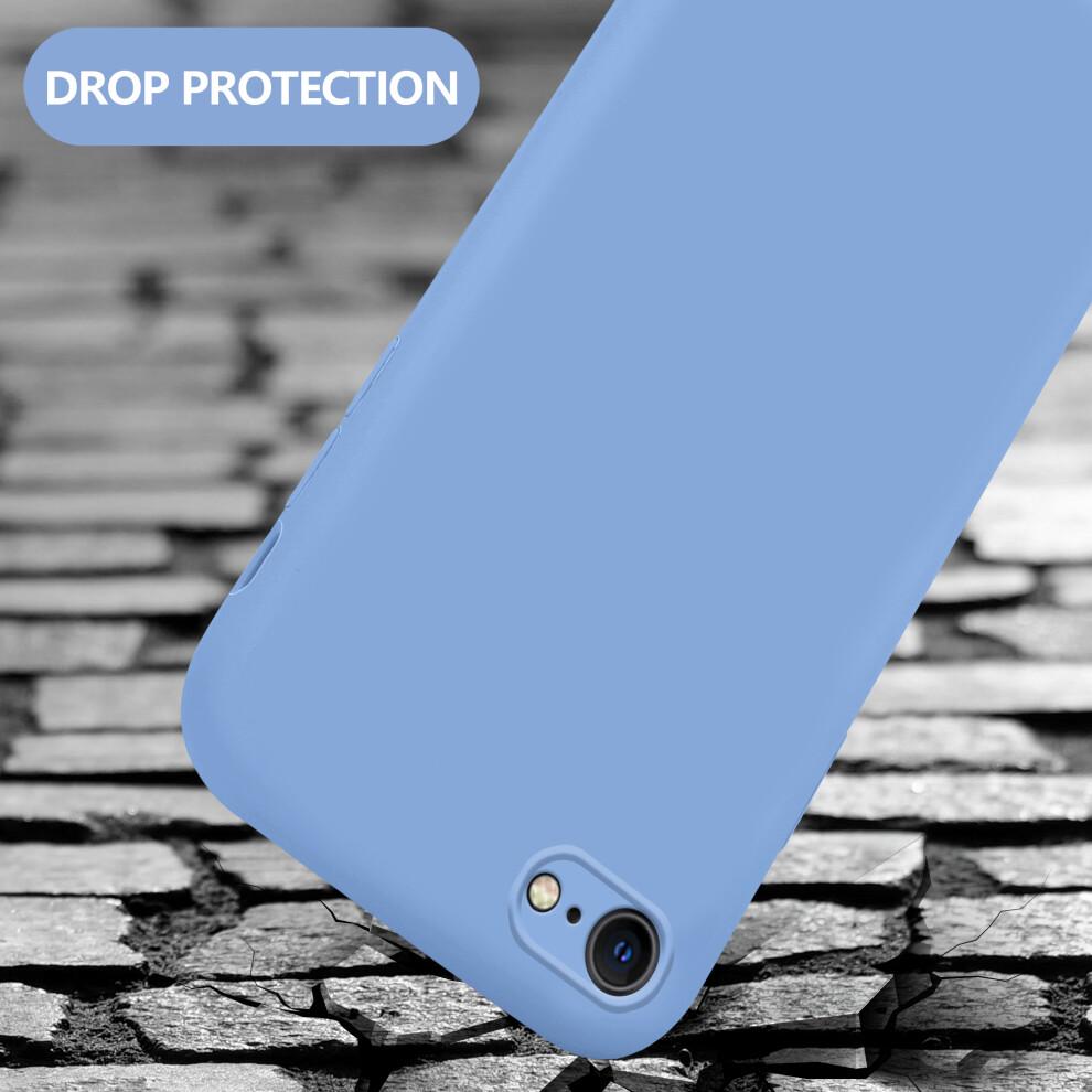 (Blue) For Phone case Liquid Silicone Shockproof Phone Case