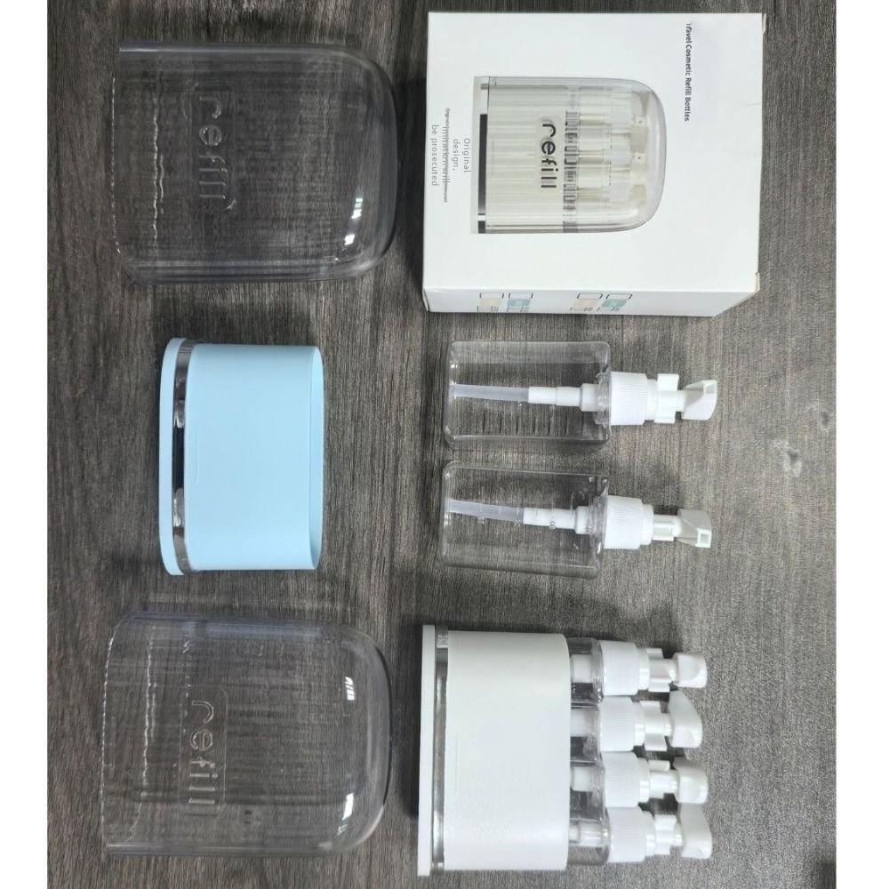 Empty Toiletry Bottles Set 4 In 1 Split Bottle Set Refillable Cosmetic Dispenser Set  For Camping