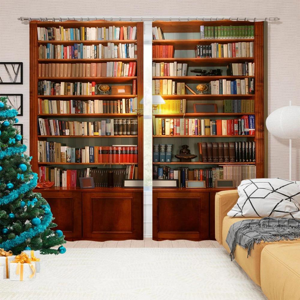Ретро книжная полка Библиотека Книжные занавески, разработанные для спальни, гостиной, кухни, детской комнаты, оконная штора, современный домашний декор