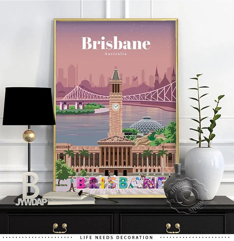 Плакат о путешествиях по городам мира, Япония Токио Плакат Осака, Испания Мадрид Акварельный принт, Флоренция Милан Сантьяго Чикаго Декор стен без рамки