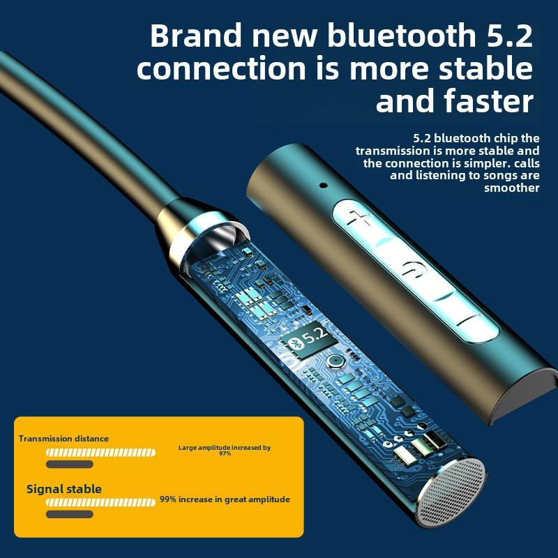 Bluetooth беспроводная гарнитура с подвеской на шею спортивная гарнитура с двумя ушами-вкладышами для подвески на шею супер долгий режим ожидания